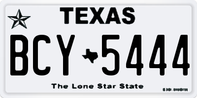 TX license plate BCY5444