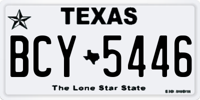 TX license plate BCY5446