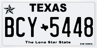 TX license plate BCY5448