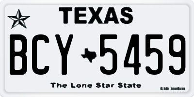 TX license plate BCY5459
