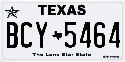 TX license plate BCY5464