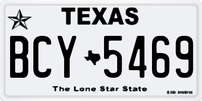 TX license plate BCY5469