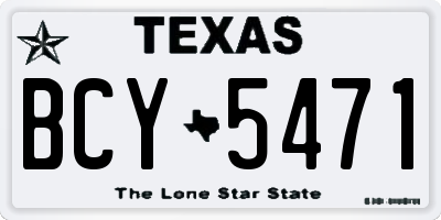 TX license plate BCY5471