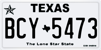 TX license plate BCY5473