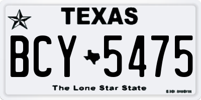 TX license plate BCY5475