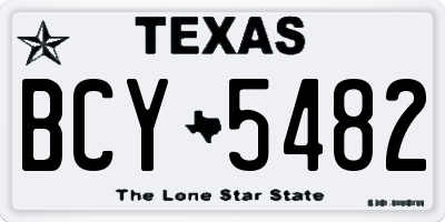 TX license plate BCY5482