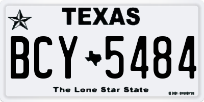 TX license plate BCY5484