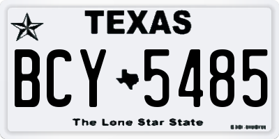 TX license plate BCY5485