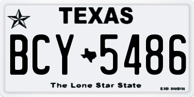 TX license plate BCY5486