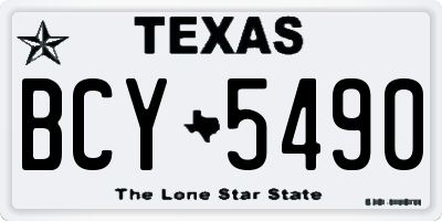 TX license plate BCY5490