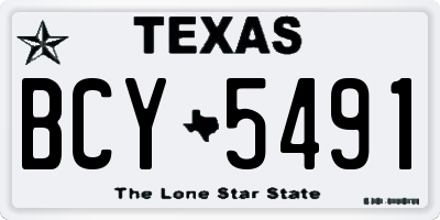 TX license plate BCY5491