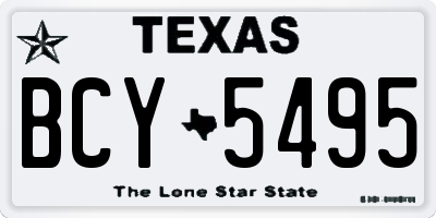 TX license plate BCY5495