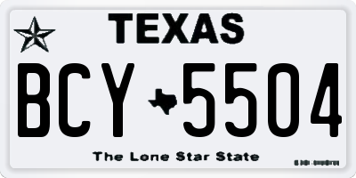 TX license plate BCY5504