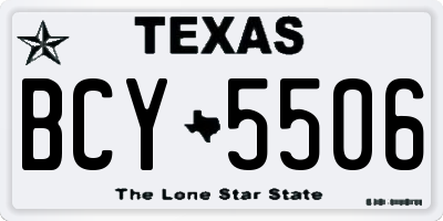 TX license plate BCY5506