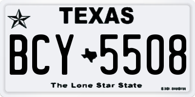 TX license plate BCY5508