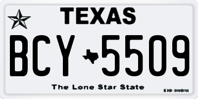 TX license plate BCY5509