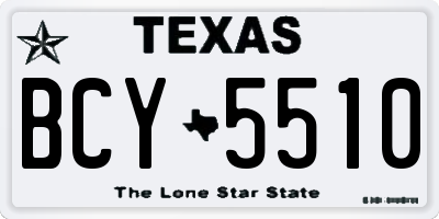 TX license plate BCY5510