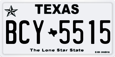 TX license plate BCY5515
