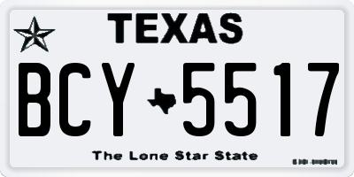 TX license plate BCY5517
