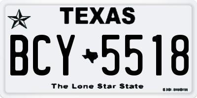 TX license plate BCY5518