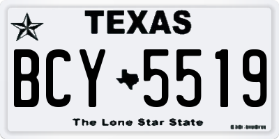 TX license plate BCY5519