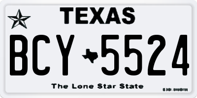 TX license plate BCY5524