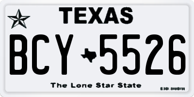 TX license plate BCY5526