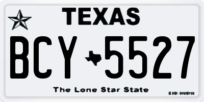 TX license plate BCY5527