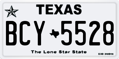 TX license plate BCY5528