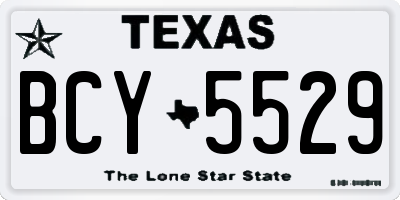 TX license plate BCY5529