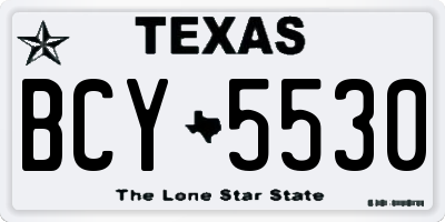 TX license plate BCY5530