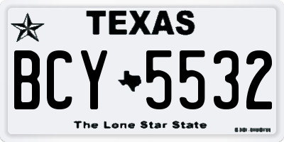 TX license plate BCY5532