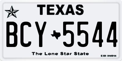 TX license plate BCY5544