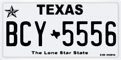 TX license plate BCY5556
