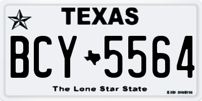 TX license plate BCY5564
