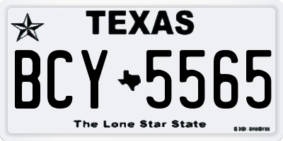 TX license plate BCY5565
