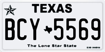 TX license plate BCY5569