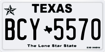 TX license plate BCY5570