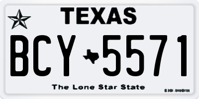 TX license plate BCY5571