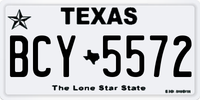 TX license plate BCY5572