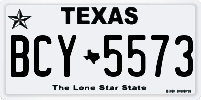 TX license plate BCY5573