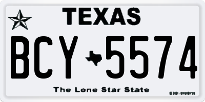 TX license plate BCY5574
