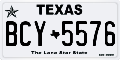 TX license plate BCY5576