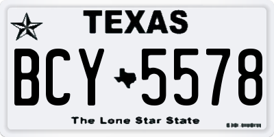 TX license plate BCY5578