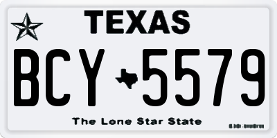 TX license plate BCY5579
