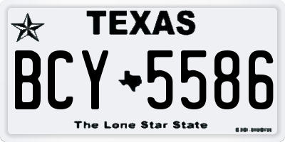 TX license plate BCY5586