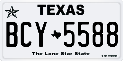 TX license plate BCY5588