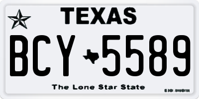 TX license plate BCY5589