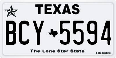 TX license plate BCY5594