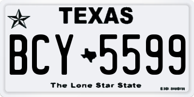 TX license plate BCY5599